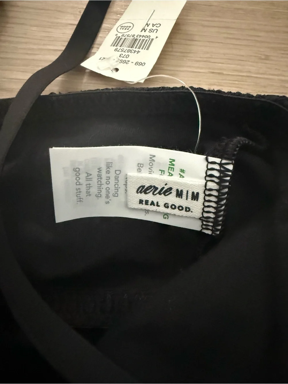 aerie Black Ruffle Lace Camisole size medium
